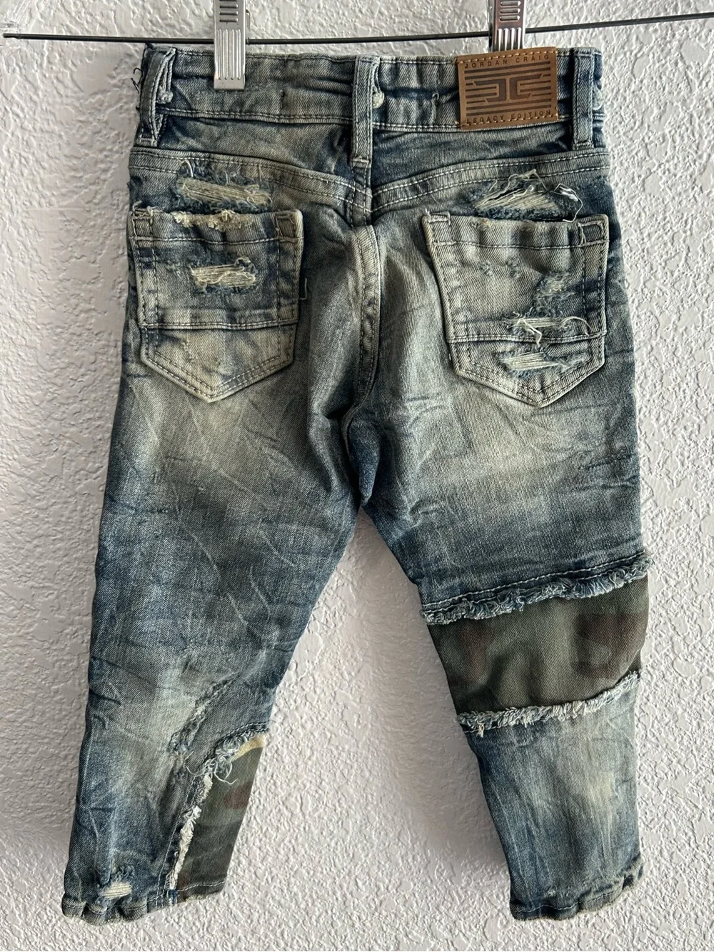 Jordan Craig Legacy Edition Boys Size 3 Distressed Camo Cargo Jeans